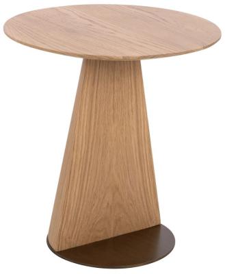 Product photograph of Belfort Oak Round Sofa Table from Choice Furniture Superstore