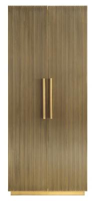 Product photograph of Ironville Gold 2 Door Wardrobe from Choice Furniture Superstore