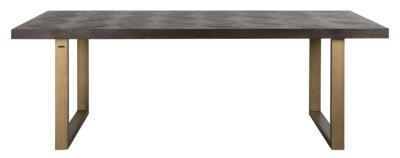 Luxor Brown Dining Table 230cm Seats 8 To 10 Diners Rectangular Top