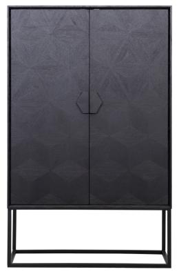 Product photograph of Blax 2 Door Black Hall Cabinet from Choice Furniture Superstore
