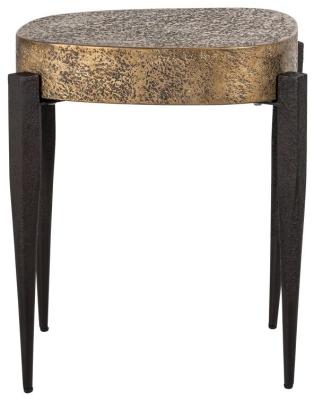Product photograph of Declan Gold And Black Side Table from Choice Furniture Superstore