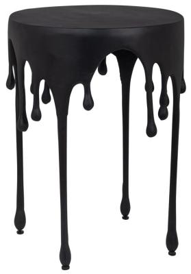 Laila Black Round Side Table