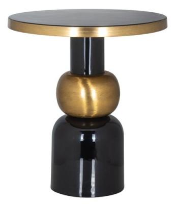 Mose Gold And Black Large Round Side Table