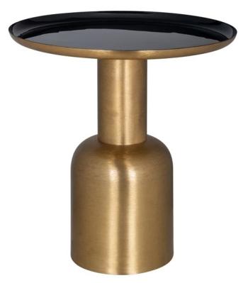 Product photograph of Xara Brushed Gold Round Side Table from Choice Furniture Superstore