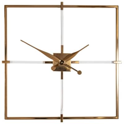 Product photograph of Layla Gold Square Clock - Dia 61cm from Choice Furniture Superstore