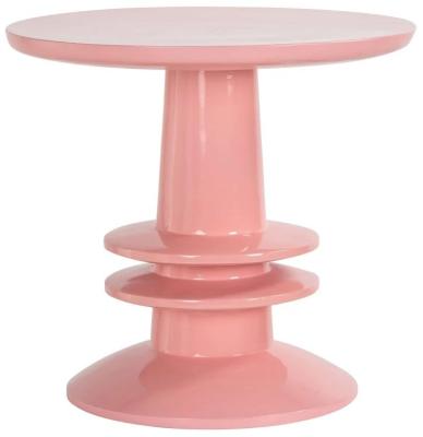 Product photograph of Josy Pink Round Side Table from Choice Furniture Superstore