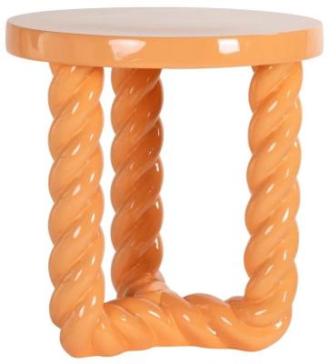 Product photograph of Rosly Orange Round Side Table from Choice Furniture Superstore