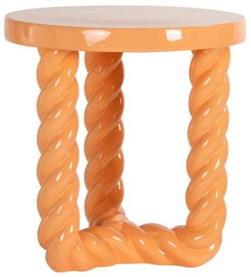 Rosly Orange Round Side Table