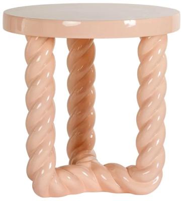Product photograph of Rosly Pink Round Side Table from Choice Furniture Superstore