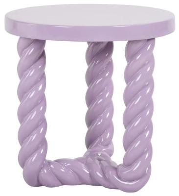 Product photograph of Rosly Purple Round Side Table from Choice Furniture Superstore