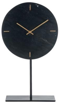 Brett Black Round Clock Dia 25cm X 44cm