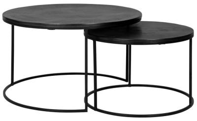 Bolder Black Round Coffee Table Set Of 2