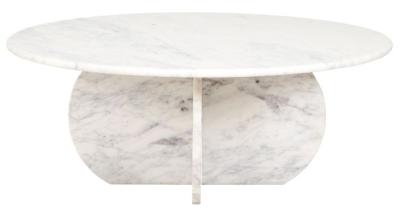 Product photograph of Holmes Marble Top Round Coffee Table from Choice Furniture Superstore