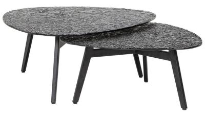 Product photograph of Riley Glass Top Coffee Table Set Of 2 from Choice Furniture Superstore