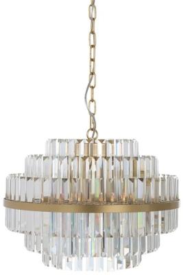 Product photograph of Desire Crystal And Brushed Gold Small Chandelier from Choice Furniture Superstore