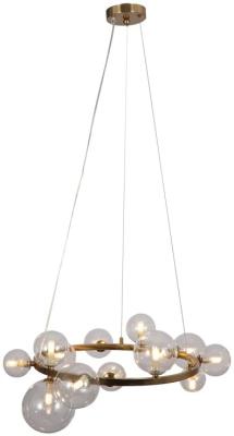 Product photograph of Yosie Glass And Brushed Gold Chandelier from Choice Furniture Superstore