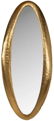 Product photograph of Belia Gold Oval Wall Mirror - 72cm X 162 5cm from Choice Furniture Superstore