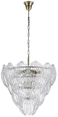 Product photograph of Clay Silver Hanging Lamp from Choice Furniture Superstore