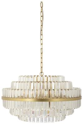 Product photograph of Desire Brushed Gold Large Hanging Lamp from Choice Furniture Superstore