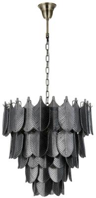 Product photograph of Divine Black Glass Chandelier from Choice Furniture Superstore