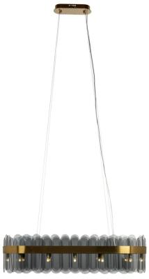 Product photograph of Julio Brushed Gold Hanging Lamp from Choice Furniture Superstore