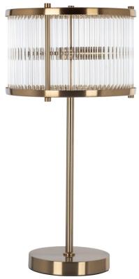 Product photograph of Loiza Brushed Gold Table Lamp from Choice Furniture Superstore