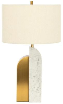 Product photograph of Liliana White And Gold Table Lamp from Choice Furniture Superstore