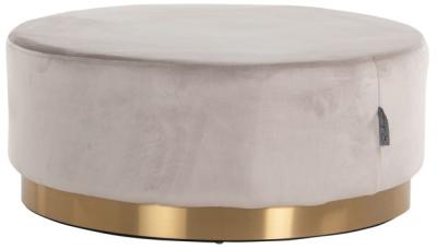 Product photograph of Emmy Khaki Fabric Pouffe from Choice Furniture Superstore