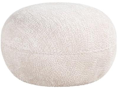 Product photograph of Jace Cream Fabric Pouffe from Choice Furniture Superstore