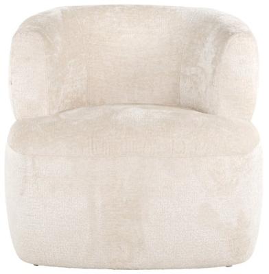 Product photograph of Donna White Chenille Fabric Easy Chair from Choice Furniture Superstore