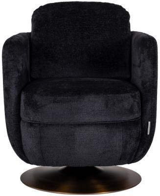 Product photograph of Turner Black Chenille Fabric Easy Chair from Choice Furniture Superstore