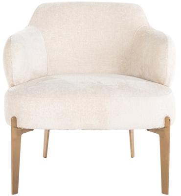 Product photograph of Venus White Fabric Chenille Easy Chair from Choice Furniture Superstore