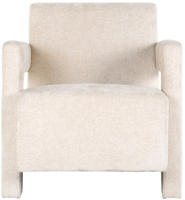 Product photograph of Devanto White Chenille Fabric Easy Chair from Choice Furniture Superstore