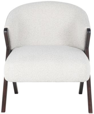 Product photograph of Mia White Boucle Fabric Easy Chair from Choice Furniture Superstore