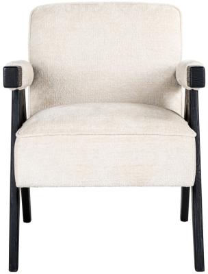 Product photograph of Cooper White Chenille Fabric Easy Chair from Choice Furniture Superstore