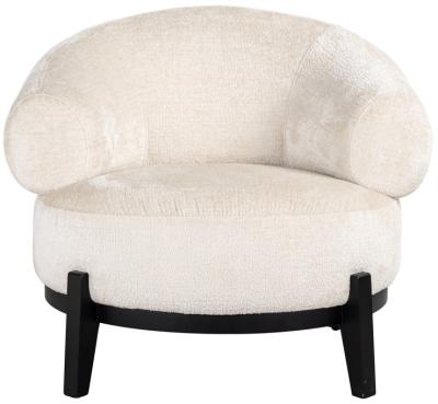 Product photograph of Montana White Chenille Fabric Accent Chair from Choice Furniture Superstore