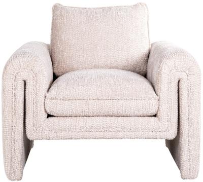 Product photograph of Sandro Cream Fabric Easy Chair from Choice Furniture Superstore