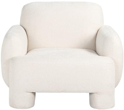 Product photograph of Boli White Fabric Easy Chair from Choice Furniture Superstore