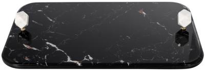 Product photograph of Yaya Black Marble Effect Tray from Choice Furniture Superstore