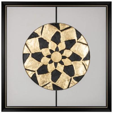 Product photograph of Sun Black And Gold Wall Art from Choice Furniture Superstore