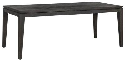 Blackbone Black Rustic Oak 8 Seater Rectangular Dining Table