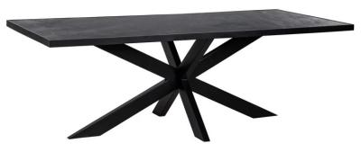 Bourbon Stone And Metal 10 Seater Rectangular Dining Table With Spider Legs