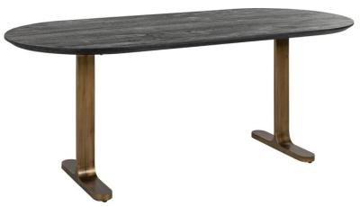 Product photograph of Revelin Mango Wood Top 10 Seater Oval Dining Table from Choice Furniture Superstore