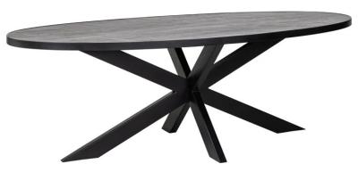 Scotch Stone And Metal 10 Seater Oval Dining Table With Spider Legs