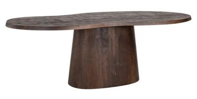 Product photograph of Odile Dark Brown 8-10 Seater Dining Table from Choice Furniture Superstore