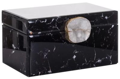 Product photograph of Maeve Black Marble Jewellery Box from Choice Furniture Superstore