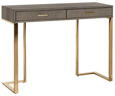 Marie Lou Grey And Gold 2 Drawer Console Table