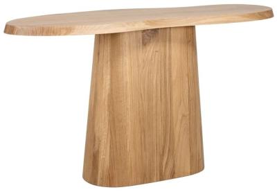 Product photograph of Riva Natural Oak Console Table from Choice Furniture Superstore
