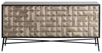 Product photograph of Tetro Silver 3 Door Sideboard from Choice Furniture Superstore