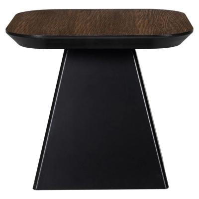Product photograph of Bonvoy Brown Oak Modern Edge Square End Table from Choice Furniture Superstore